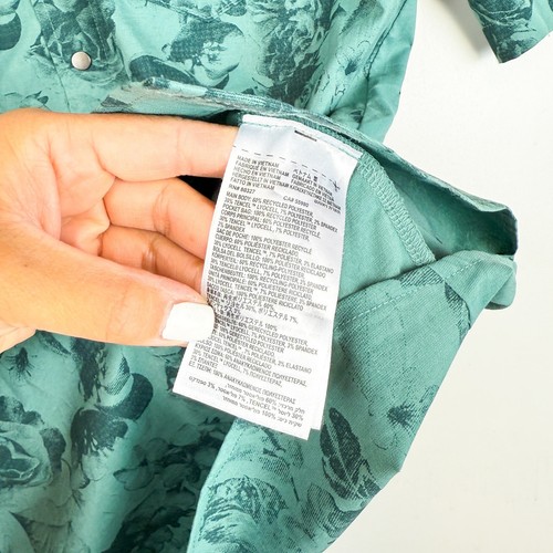 Pearl Izumi Mens Prospect Shirt Blue Floral Snap Button - Size M - Picture 4 of 9