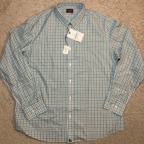 UNTUCKit Men's Slim Fit Wrinkle-Free Green Check Dress Shirt XXL NWT Drouhin - Picture 2 of 14