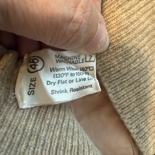 Vintage Peter Scott Strickjacke Herren 46 (XL) 100 % Lammwolle hellbraun Schottland Opa gebraucht, in einwandfreiem Zustand - Bild 7 von 16