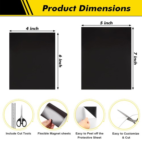 36 Packs Magnetic Sheets with Adhesive Backing 5x7 Inch Adhesive Magnetic She... - Picture 3 of 8