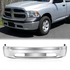 Chrome Steel Front Bumper Face Bar For 2013-2018 Ram 1500 w/o Fog Light Holes