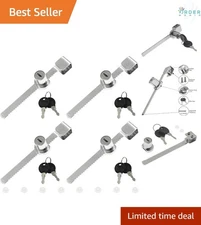 4Pcs Glass Drawer Lock Keyed Alike Sliding Locks for Display Cases Trophy