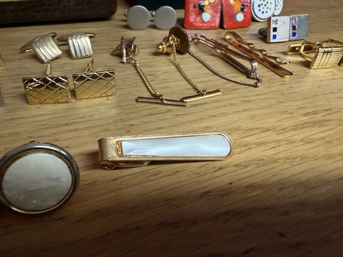 Cufflinks Job Lot with Tie Pins some original Vintage Boxes H Samuel x 25 Items - Picture 7 of 22
