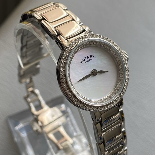 Ladies Genuine Rotary Mother Of Pear Crystals LB05085/41 Designer Watch - Picture 3 of 16