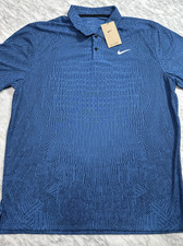 Nike Golf Shirt Polo Dri-Fit ADV advantage textured Blue FD5731-402 Men’s XL