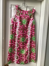 NWOT Lilly Pulitzer Hibiscus Pink Gather Round Jacqueline Dress Size 8