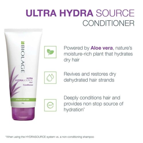 Biolage Ultra Hydrasource Hydrating Shampoo & Conditioner, - Picture 4 of 8