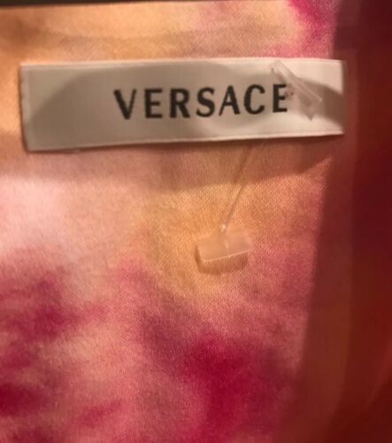 Abito acquerello stampa Versace IT 40 US 4 rosa - Foto 6 di 6