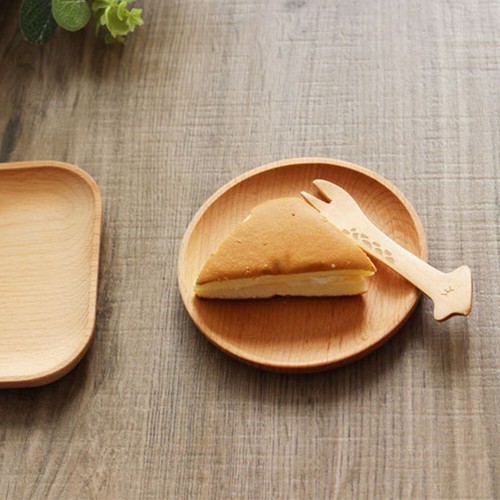 12 CM 12cm Round Plate Wooden Dish Dessert Baby for Kitchen Beach Food - Picture 2 of 12