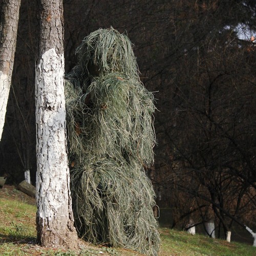 5 Teile/satz Woodland Hunter Ghillie Anzug Paintball Ghillie Anzug Jagd Kleidung - Bild 2 von 26
