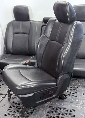 ✅ 13-24 RAM 1500-3500 LARAMIE LIMITED CREW CAB OEM LEATHER HEATED SEATS BLACK - Picture 4 of 24
