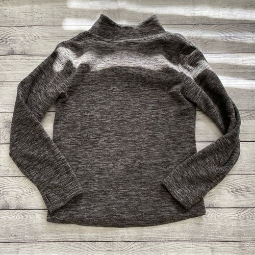 Athletic Works Gray Black Cross Collar Fleece Pullover Large 10/12 - Picture 3 of 6
