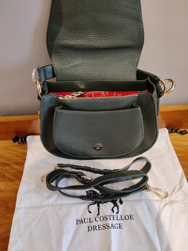 Paul Costelloe Gymkhana Multiway Leather Saddle Bag Spruce Green RRP £150 - Picture 3 of 8