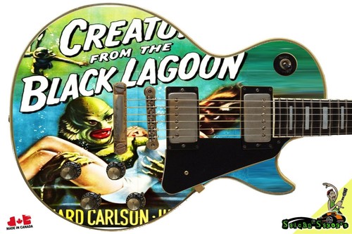 Guitar Skin Axe Wrap Re-skin Electric Bass Reface Creature from Black Lagoon 225 - Picture 2 of 11