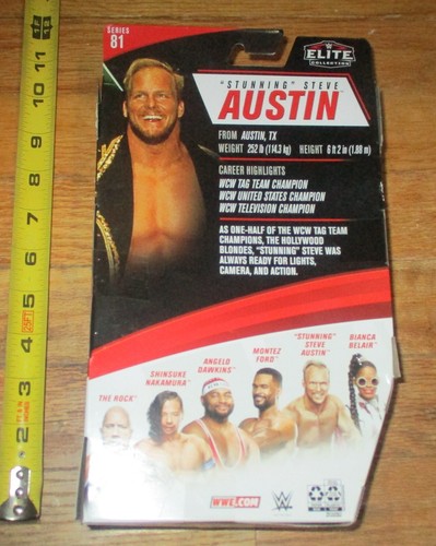 Impresionante figura de lucha libre 2020 WWE Mattel Steve Austin Elite 81 Stone Cold WCW - Imagen 2 de 3