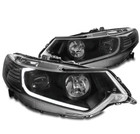 For 09-14 Acura Tsx [Hid Model] Led Tube Projector Headlights Lamps Black Lh+Rh (For: Acura Tsx)
