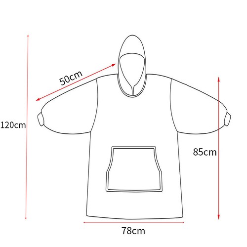 Hoodie Blanket Nightwear Nightdress Nightgown Oversized Ultra Soft Fleece Adults - Picture 54 of 76