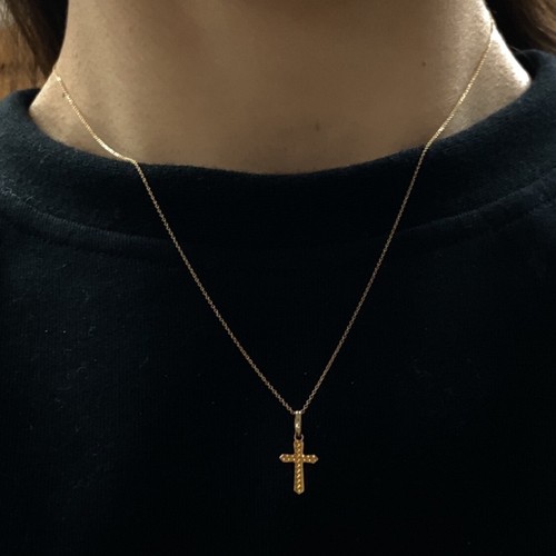 Knochen Levy 14k Rotgold Kreuz Anhänger Halskette neu 175 $ - Bild 2 von 14