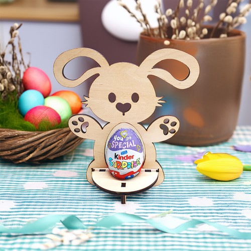 Easter Egg Holder – Gnome, Sheep, Bunny, Rabbit & Chick Designs, Wooden, Decor - Picture 6 of 8