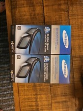 Samsung SSG-3050GB Stereoscopic 3D Active Glasses - Black- 2 Pairs- NEW