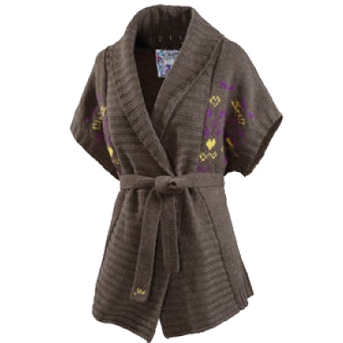 genial 15% Wolle Gr.36/38 ** WARM Strickjacke STRICKMANTEL Jacke Cardigan TAUPE - Bild 2 von 3