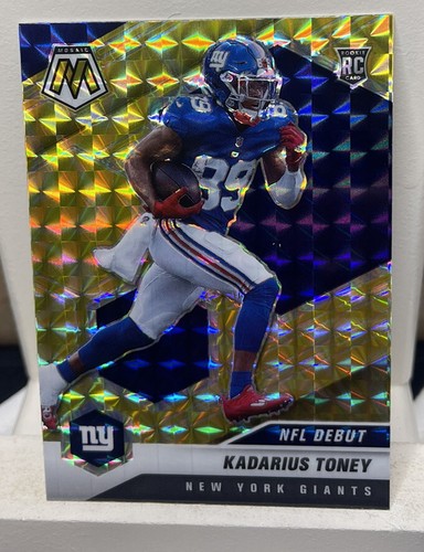Kadarius Toney Yellow Reactive Rookie Card 2021 Mosaic Football 251 NFL Debut RC - Picture 1 of 2