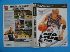 PLAYSTATION 2 NBA LIVE 2003 ORIGINAL COVER ART *NO GAMEOR CASE INCLUDED**