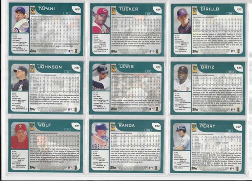 2001 Topps Baseball card singles #1 - #200 U-Pick to complete set - Picture 261 of 397