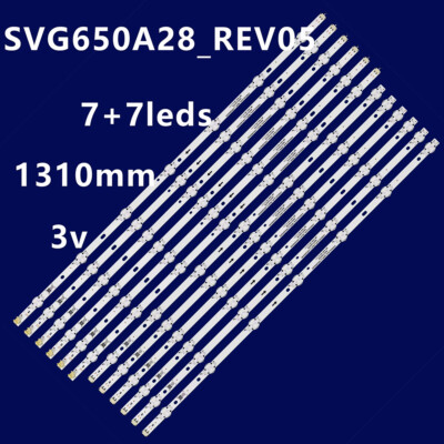12 Stk LED-Streifen Leisten für Vizio E65U-D3 SVG650A28_REV05_7WICOP V650DJ4-QS5