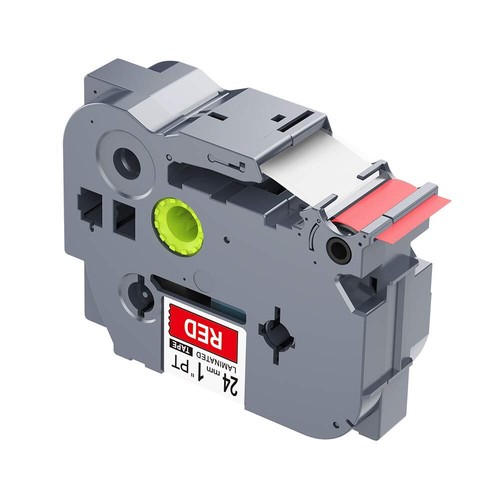 4PK White on Red Label Tape TZ455 TZe-455 Compatible For Brother P-Touch 24mm*8m - Picture 3 of 6