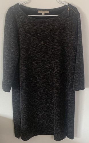 Loft Midi grau Kleid Größe L - Bild 1 von 4