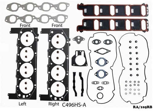 Jeu de Joints Culasse pour Chevrolet GMC Avalanche 8.1 L. OHV 2001-07 Ra / 105RB - Photo 1/5