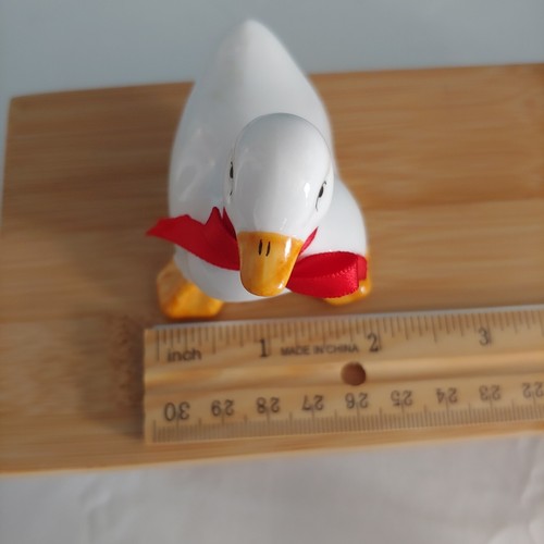 Vintage Ceramic White Duck Goose with Red Bows Napkin Holders Set of 6 - Bild 21 von 24