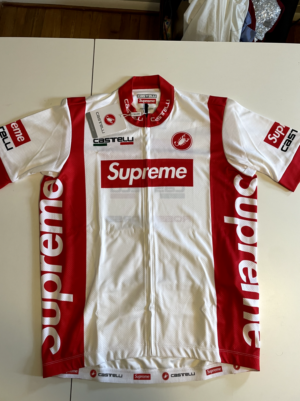 新品 Supreme19ss Castelli Cycling Jersey白Lトップス - lepetitprince.io