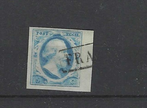 Nederland 1 plt V-85 RANDZEGEL Willem III 1852 VFU/gebr CV 50+ €