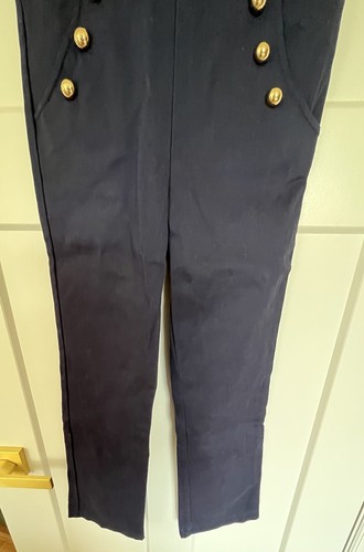 Janie & Jack Jumpsuit Girls Sz 8 Navy Blue Romper NEW NWT - Picture 6 of 12