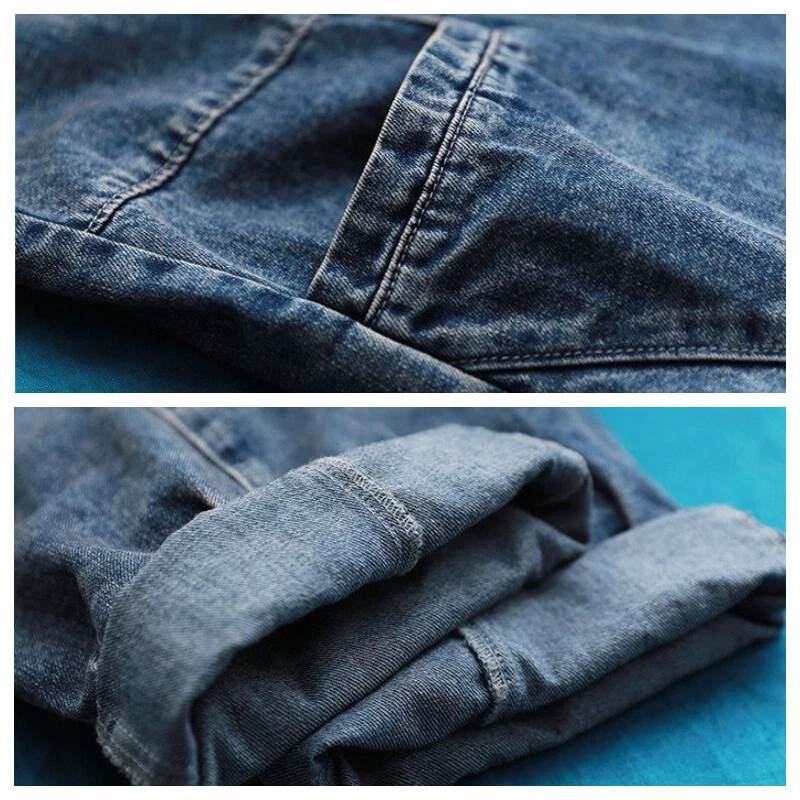 Damen Jeans Strampler Laterne Hose Overall Latzhose Distressed Baggy Locker - Bild 4 von 4