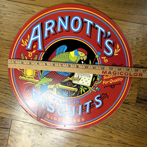 Vintage Arnott’s Biscuits Sign 15.5" Store Supermarket Hang Display Advertisment - Picture 5 of 8