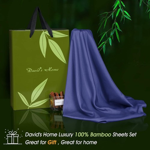 Queen Size Silky Soft Bamboo Sheets Set for Hot Sleepers - Breathable & Cooling - Picture 8 of 11