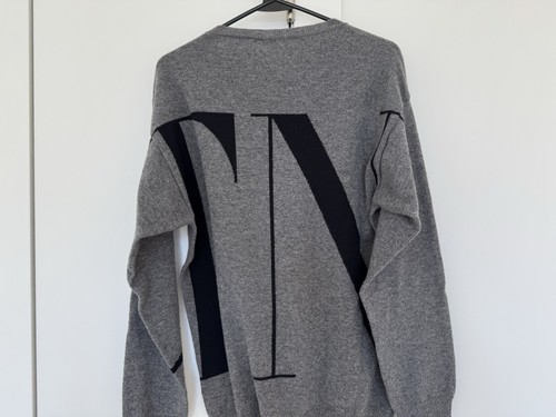 Valentino VLTN Logo Crewneck Wool Sweater Sz M - Picture 5 of 6
