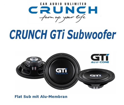 Crunch GTI 84 Flat Subwoofer 20 cm (8") flacher Woofer 400 Watt - Bild 3 von 5