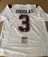 Demario Douglas Autographed Signed White Custom Jersey Patriots JSA Witness COA