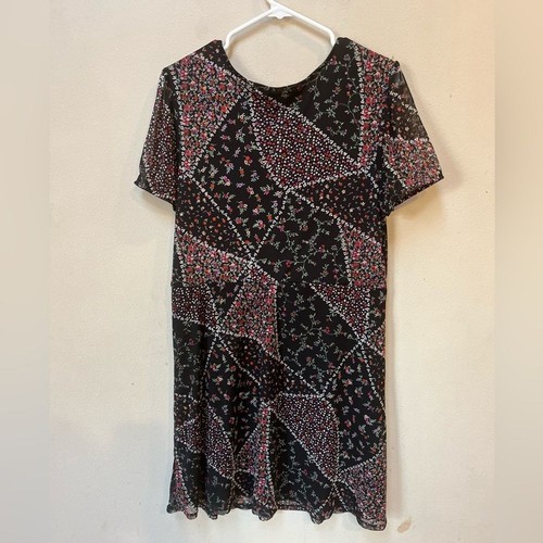 No Boundaries Juniors plus size black floral print tie wrap boho mini dress XXL - Picture 3 of 12