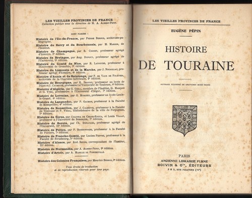 HISTOIRE de la TOURAINE par Eugène PÉPIN Gravures Éd.  Furne Boivin 1935 RARE EO - Picture 3 of 24