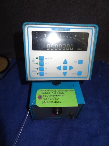 WESTERN GAGE CORP. MICRO II AIR GAGE AEQ-40-11-10 #1242 NOT TESTED SELLING AS IS - Afbeelding 2 van 12