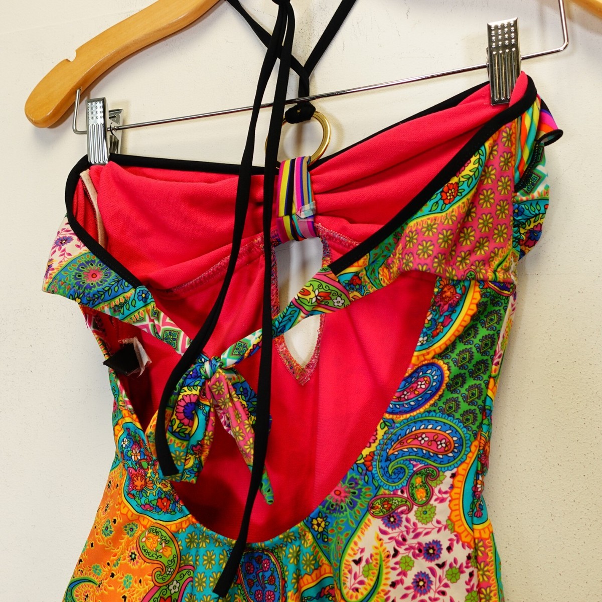 Maillot De Bain Bikini ABS Allen Schwartz - Imprimé Paisley à Volants - Tailles 6 Ou 14