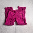 Y2K Everlast Sport Track Pant Womens Small Pink Velour Elastic Drawstring *