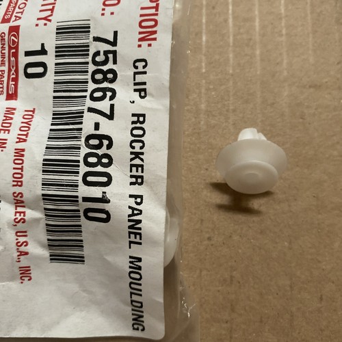 Clip Rocker Panel Moulding (10) 2012-2022 Toyota Lexus OEM75867-68010 7586768010 - Picture 2 of 3