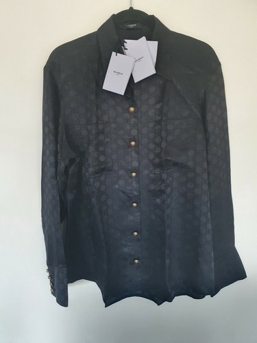 BALMAIN jacquard-woven shirt. UK 16 / US 12. Rrp £1250.00. BNWT - Picture 5 of 11