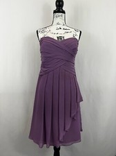 David's Bridal Wisteria Knee Length Bridesmaid Dress